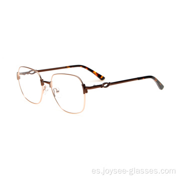 Primera calidad Fashion de alta gama unisex metal marcos ópticos gafas